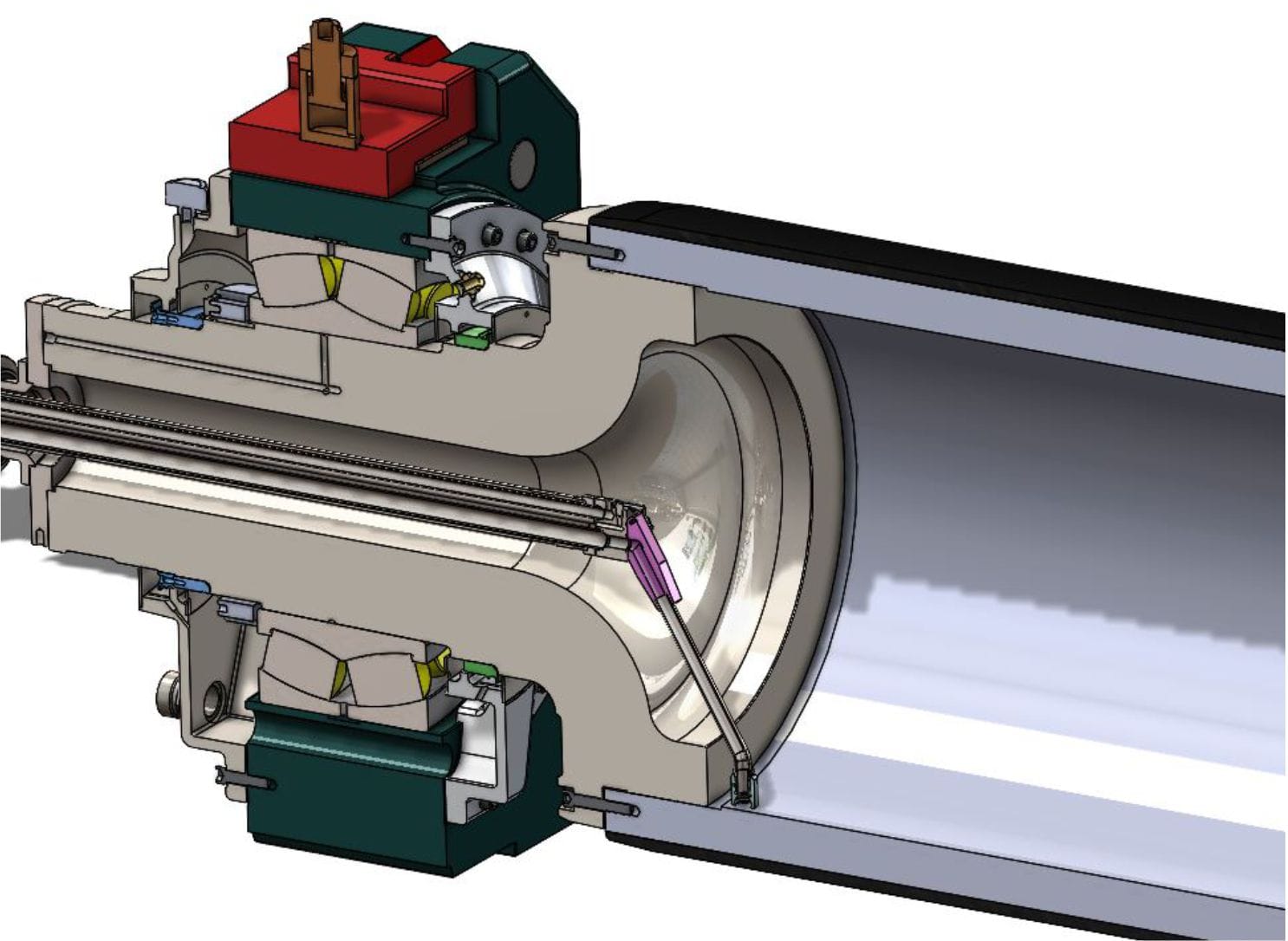 Cast Iron Dryer Cross-Section showing condensate removal system for high-speed operation